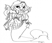 Printable mermaid bloom winx club  coloring pages